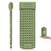 Wildoms sleeping pad 4-inch thickness provides plush support on uneven ground.