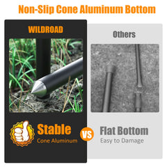 Wildroad tarp poles packed in a bag for portable outdoor adventures.