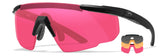 Wiley X Saber Advanced wrap-around frame for secure eye protection during outdoor activities
