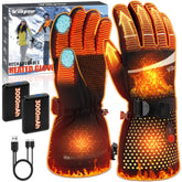 Wilkpow heated gloves front view show all-day warmth during winter sports