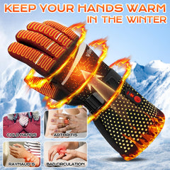 Wilkpow heated gloves waterproof materials block wind for outdoor work