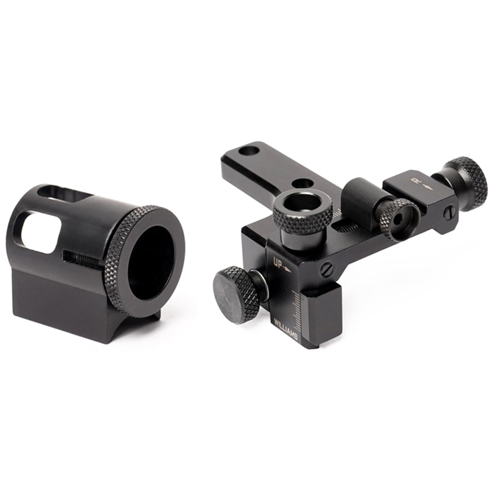 Williams Western Precision FP rear peep sight with micrometer adjustments for precise windage control.