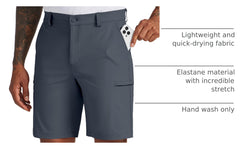 Willit men's golf shorts quick-dry fabric demonstrates moisture-wicking performance