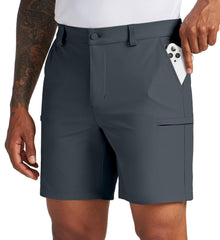 Willit men's golf shorts fabric-closeup shows breathable, quick-dry weave for all-day comfort.