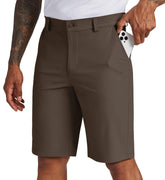 Willit men's golf shorts front view shows stretch fabric for all-day comfort