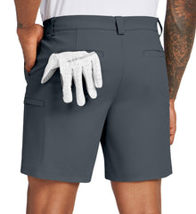 Willit men's golf shorts waistband detail highlights stretch recovery for unrestricted movement.