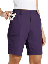 Willit women's 10inch hiking shorts front view for unrestricted outdoor movement.