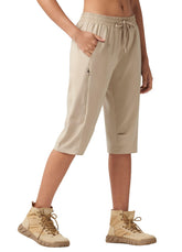 Willit women's 15in hiking long shorts, front view, knee-length freedom for rugged trails