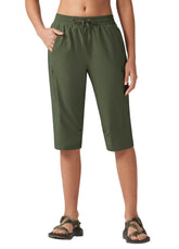 Willit women's 15in hiking shorts, front view, quick-dry fabric for active trails.