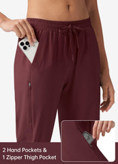 Willit women's 15in hiking shorts zip pocket close-up safe storage on treks.