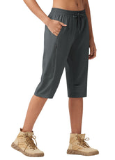 Willit women's 15in inseam hiking short knee protection on rugged trails