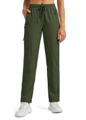 Willit pants sage green pocket area shows secure five-zip layout on adventures