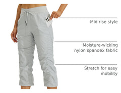 Willit capris waistband with drawstring demonstrates adjustable comfort for personalized fit