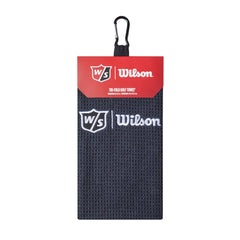 Wilson W/S Tri Fold Towel BL compact fold for travel and quick drying