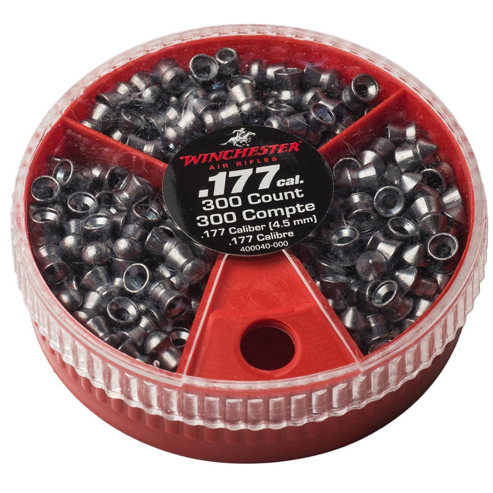 Winchester Dial-A-Pellet pellets pack shot highlighting consistent size for easy loading.