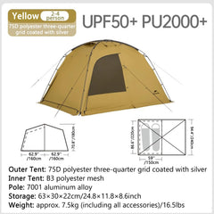 windhike Dune7.6 tent entrance area emphasizes easy access and versatile space for gear