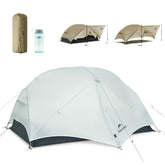 Windhike Mongar UL tent with front porch access for quick gear shelter.