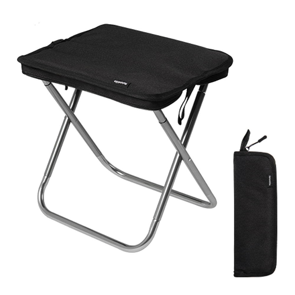 Windhike Naturehike 11in ultralight stool folded compactly for travel.