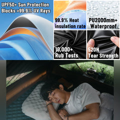 Windhike Naturehike Cloud River Tent interior shows airy mesh ventilation.