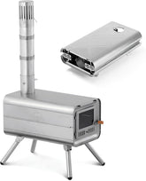 Windhike Naturehike Pure Titanium stove front view with visible flame for heat control.