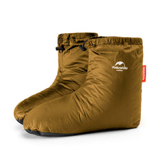 Windhike Naturehike ultralight duck down booties in packaging show compact travel warmth