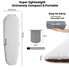 Windhike Naturehike ultralight sleeping pad packed compactly for backpacking