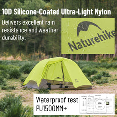 Windhike Star Trail EXT pegs secure the shelter on diverse ground.
