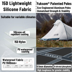 Windhike tunnel tent waterproof outer shell protects against rain