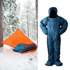 Windproof Temporary Rest Bag double zipper demonstrates moisture-blocking closure for reliable warmth.