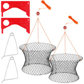Windyun crab trap top ring view shows a durable galvanized frame for longevity.