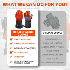 WINGLEOV heated gloves palm grip detail demonstrates secure tool handling