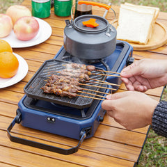 WINKIZA stainless steel drip tray ready for easy cleanup after grilling.