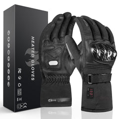 Winna heated gloves close-up shows precise temperature control for reliable warmth.