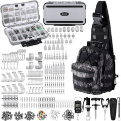 WinnerWhy 397-pcs fishing tackle kit backpack showcases full range of gear for versatile fishing.
