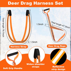 WinnerWhy deer drag strap orange with widened grip reduces hand fatigue.