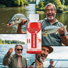 Two bottles of Red Worm Liquid attractant