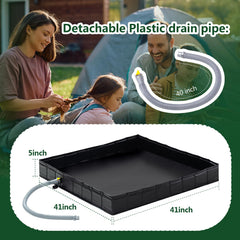 Wintogo shower pan with detachable drain pipe for versatile, leak-free drainage
