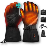 WirelessFinest heated gloves front view, showcasing waterproof exterior for winter warmth.