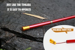 Wisbait tenkara rod in-pack backpack setup for easy carry on hikes.