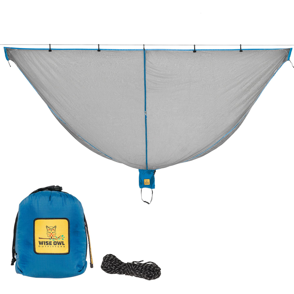 Wise Owl Outfitters hammock bug net on a tree setup with universal hammock fit.