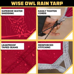 Wise Owl Outfitters six-line setup demonstrated for fast shelter anchoring.