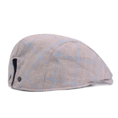 WITHMOONS beige Newsboy hat, back adjustable, customizable fit.