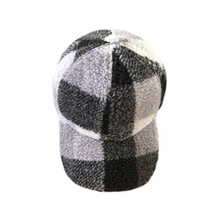 WITHMOONS winter warm check baseball cap in black with ventilated eyelets for breathable outdoor wear