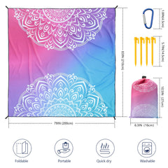 WIWIGO Beach Blanket carry bag showing portable design for travel