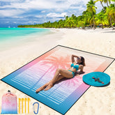 WIWIGO Beach Blanket folded compact for travel and storage.