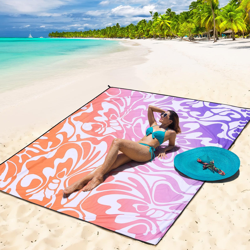 WIWIGO Beach Blanket folded compact for easy transport