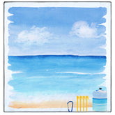WIWIGO beach blanket on sand showing sandproof surface for quick cleanup.
