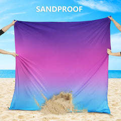 WIWIGO Beach Blanket laid out for picnic or camping, offering dry comfort on grass.