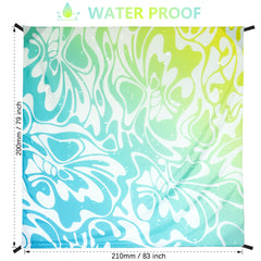 WIWIGO Beach Blanket sand pockets keep the mat stable on windy sand.