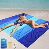WIWIGO Beach Blanket sandproof mat folded for easy travel and storage
